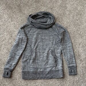 L.L. Bean Heathered Gray Cowl Neck Sweater